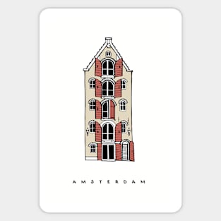 Dutch Old House with Shutters. Amsterdam, Netherlands. Build your collection. Sticker